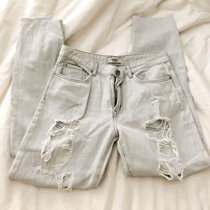 Light wash ripped jeans